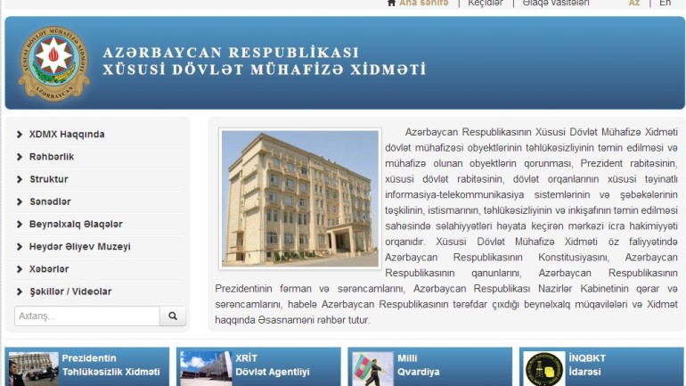 Azərbaycan Respublikası Xüsusi Dövlət Mühafizə Xidməti www.dmx.gov.az domen adlı İnternet saytının monitorinqinin yekunu /İCMAL/