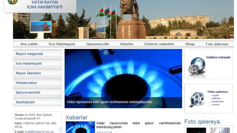 Xətai Rayon İcra Hakimiyyəti www.khatai -ih.gov.az  domen adlı İnternet saytının monitorinqinin yekunu   /İCMAL/