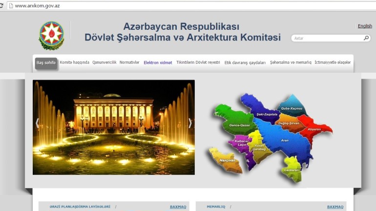 Dövlət Şəhərsalma və Arxitektura Komitəsinin www.arxkom.gov.az domen adlı İnternet saytının monitorinqinin yekunu /İCMAL/