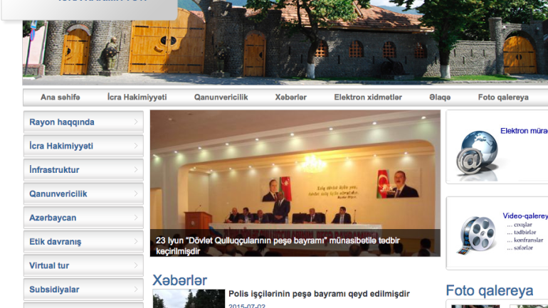 Qax Rayon İcra Hakimiyyəti www.qax-ih.gov.az domen adlı İnternet saytının monitorinqinin yekunu /İCMAL/