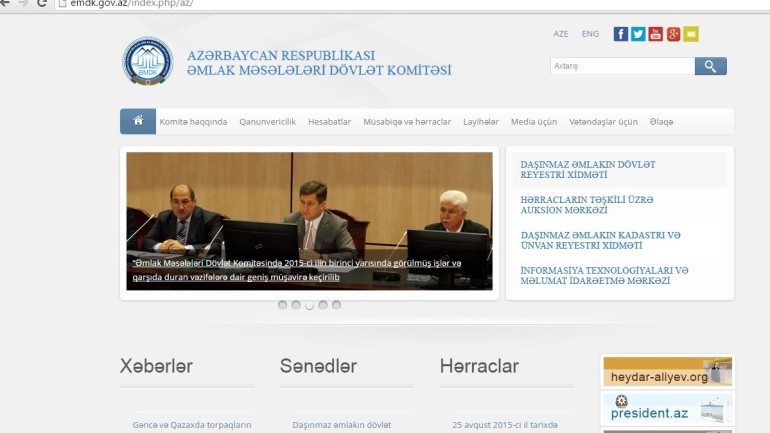 Əmlak Məsələləri Dövlət Komitəsi www.emdk.gov.az domen adlı İnternet saytının monitorinqinin yekunu   /İCMAL/