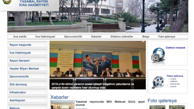 Yasamal Rayon İcra Hakimiyyəti www.yasamal-ih.gov.az domen adlı İnternet saytının monitorinqinin yekunu /İCMAL/