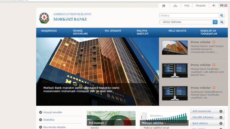 Mərkəzi Bankının www.cbar.az domen adlı İnternet saytının monitorinqinin yekunu /İCMAL/